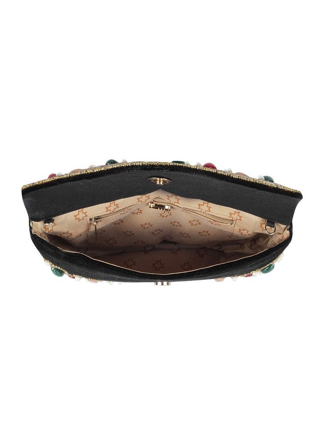 Metro Womens Synthetic Black Clutch (One Size) - Image 2